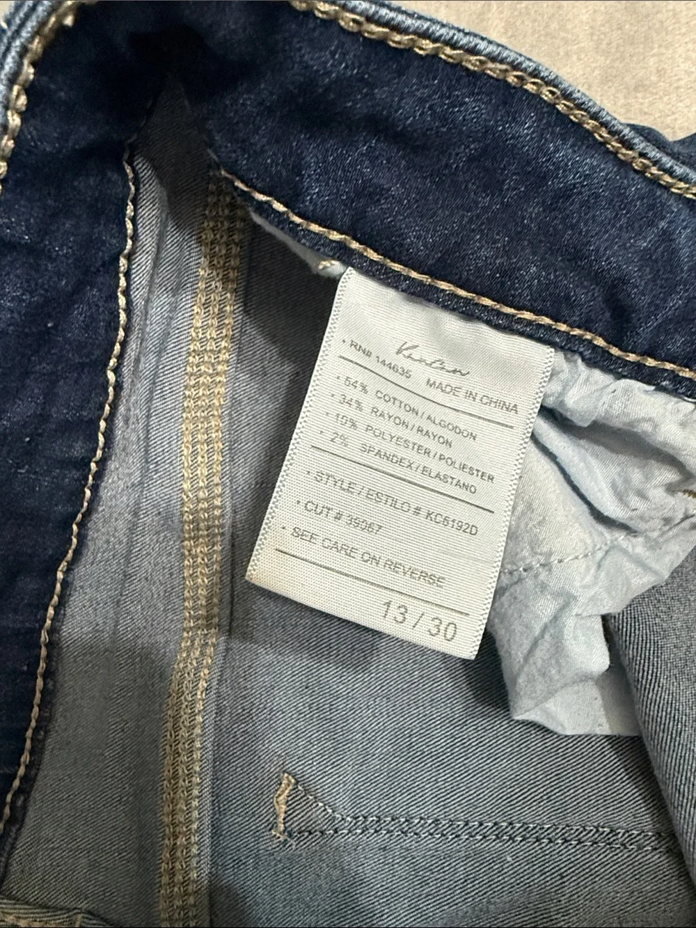 KanCan Dark Blue Distressed Button Fly Slim Boyfriend Jeans item 72509